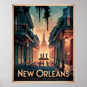 Poster Quartier français de la Nouvelle-Orléans