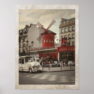 Poster Quartier Pigalle Paris Cabaret français