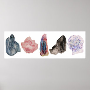 Poster quartz aquarelle