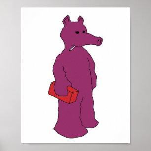 Poster quasi-moto pourpre