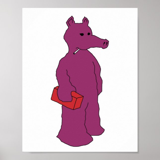 Poster quasi-moto pourpre (Devant)