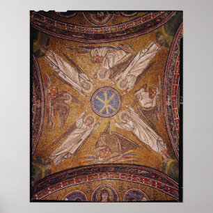 Poster Quatre anges avec les symboles du