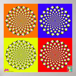 Poster quatre Carrés