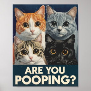 Poster Quatre chats et une question : Est-ce que tu fais