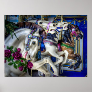 Poster Quatre chevaux