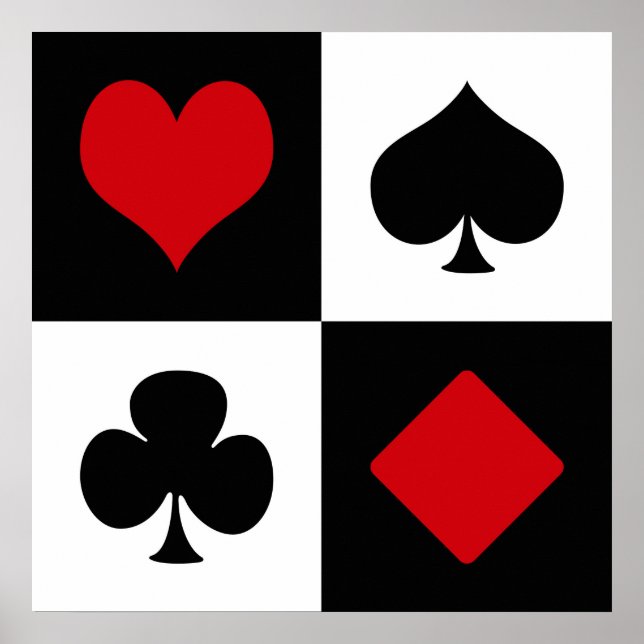 Poster Quatre combinaisons de cartes (Devant)