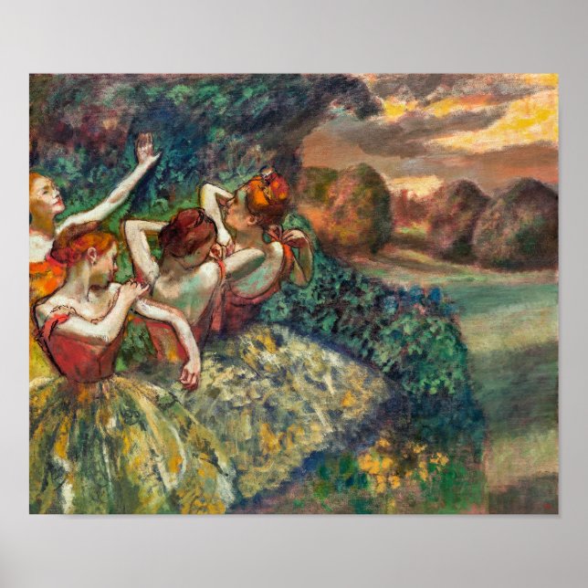 Poster Quatre Danseurs | Edgar Degas | (Devant)