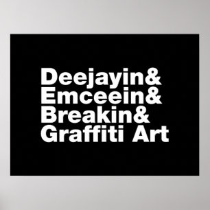 Poster Quatre éléments de l'Hip hop