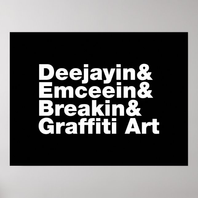 Poster Quatre éléments de l'Hip hop (Devant)