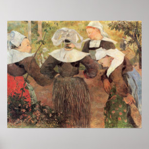 Poster Quatre femmes bretonnes par Paul Gauguin