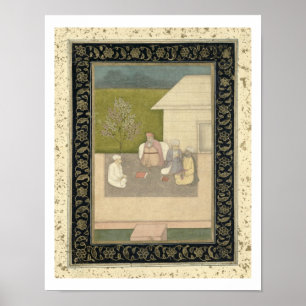 Poster Quatre hommes saints musulmans assis dans la