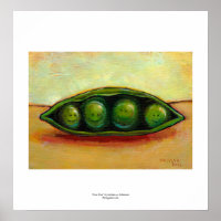 Quatre petits pois dans un pod amusant art origina