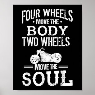 Poster Quatre roues déplacer le corps Deux roues déplacer