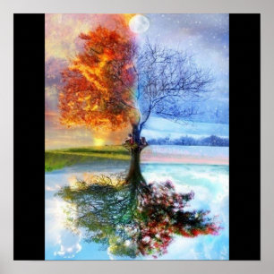 Poster quatre saisons artsy