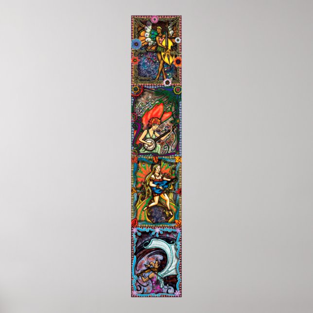 Poster Quatre saisons - composite vertical (Devant)