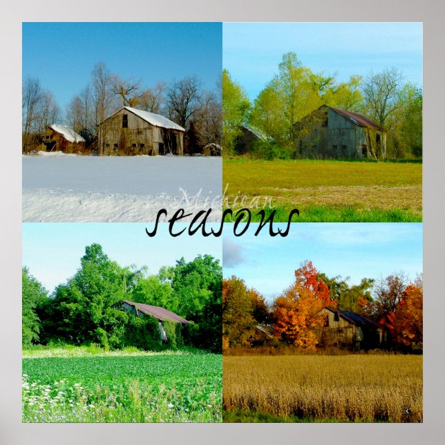 Poster Quatre saisons du Michigan (Devant)
