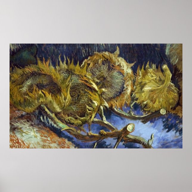 Poster Quatre tournesols coupés - Van Gogh - c1887 (Devant)