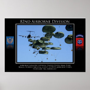 Poster quatre-vingt-deuxième Division Aéroportée