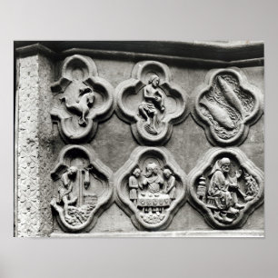 Poster Quatrefoils avec les signes du Zodiaque