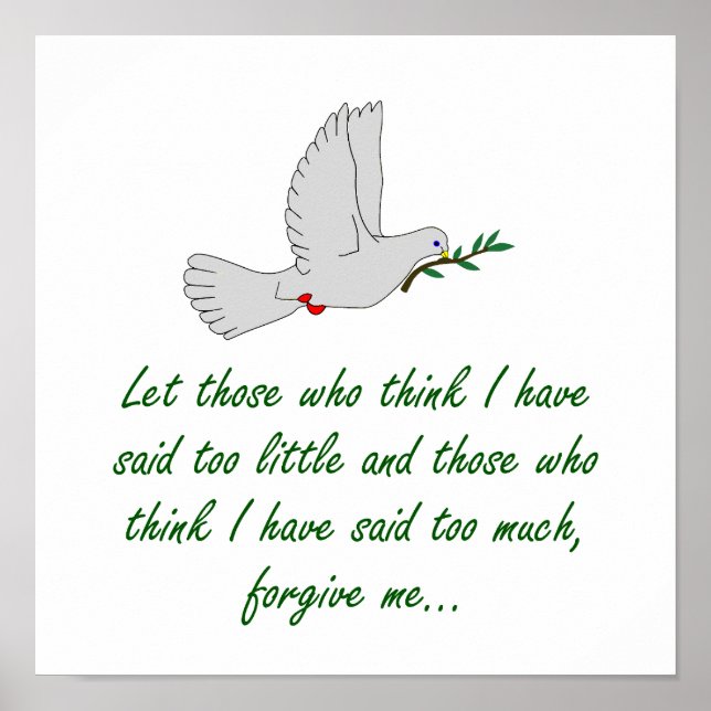 Poster Que Ceux Qui Pensent Que J'Ai Dit Trop Peu - Forgi (Devant)