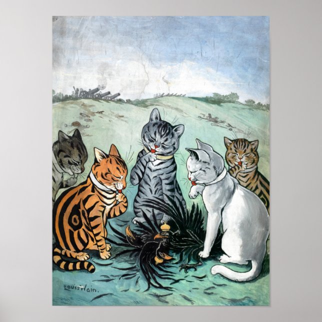 Poster Que ferons-nous des plumes de Louis Wain (Devant)