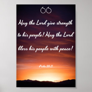 Poster Que le Seigneur donne de la force - Bible