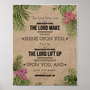 Poster Que le Seigneur vous bénisse, Nombres 6:24-26