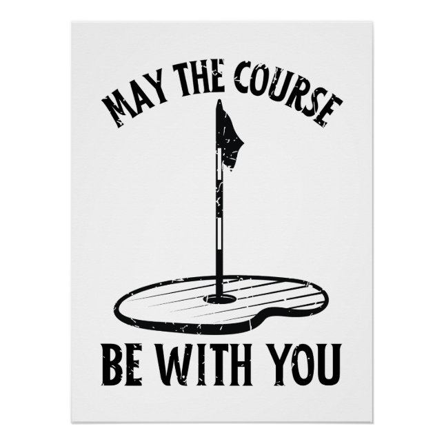 Poster Que le terrain soit avec vous Drôle de golf Dons (Devant)