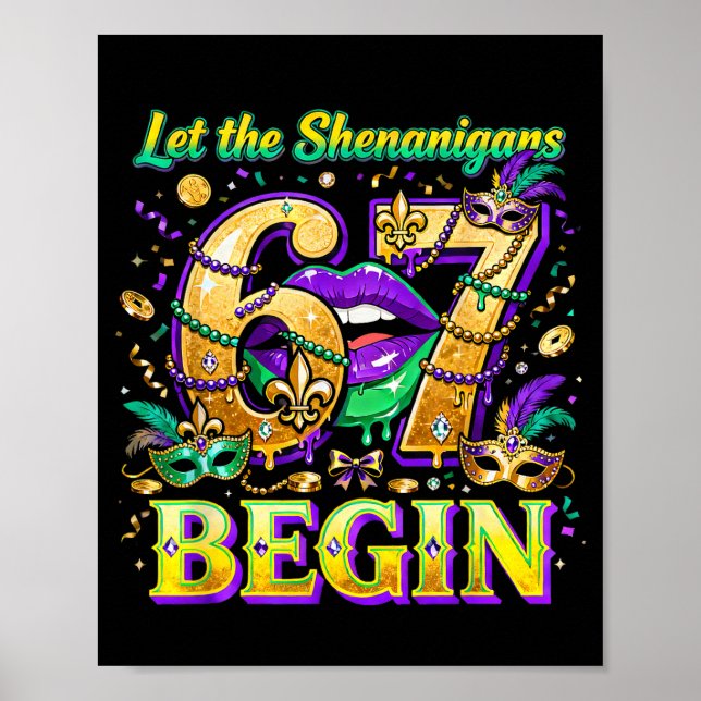 Poster Que les Shenanigans 67 commencent Citation Mardi G (Devant)