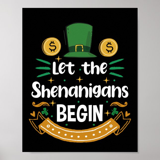 Poster Que les Shenanigans commencent la Saint Patrick (Devant)
