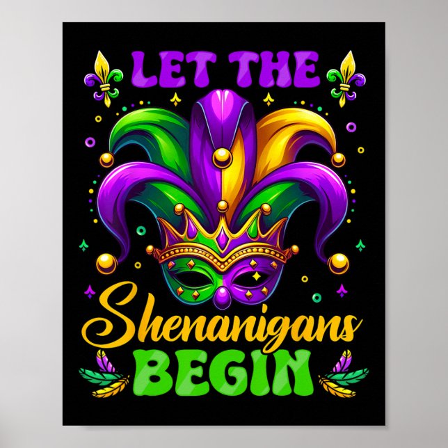 Poster Que Les Shenanigans Commencent Mardi Gras 3 (Devant)