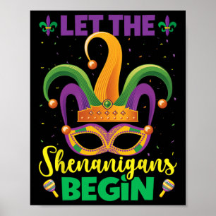 Poster Que Les Shenanigans Commencent Mardi Gras Heureux