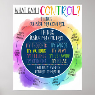 Poster Que puis-je contrôler l'affiche en classe