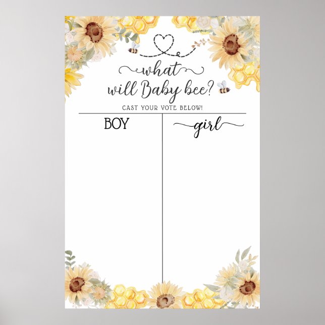 Poster Que sera le bébé abeilles Genre Révélation Signal  (Devant)