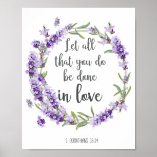 Poster Que tout ce que vous faites soit fait en amour Bib