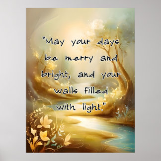 Poster - Que vos jours soient Joyeux et lumineux