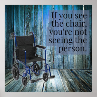 Poster Que voyez-vous ? Fauteuil roulant