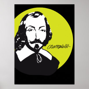 Poster Québec Samuel de Champlain 1608 Nouvelle-France