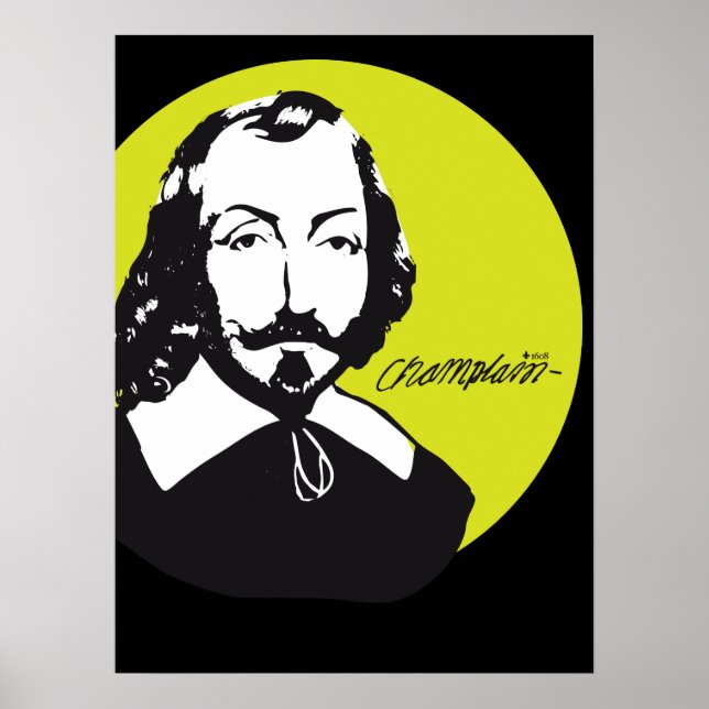 Poster Québec Samuel de Champlain 1608 Nouvelle-France (Devant)