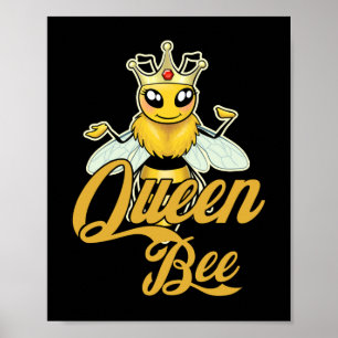 Poster Queen Bee Crown Honey Bee Hive Don