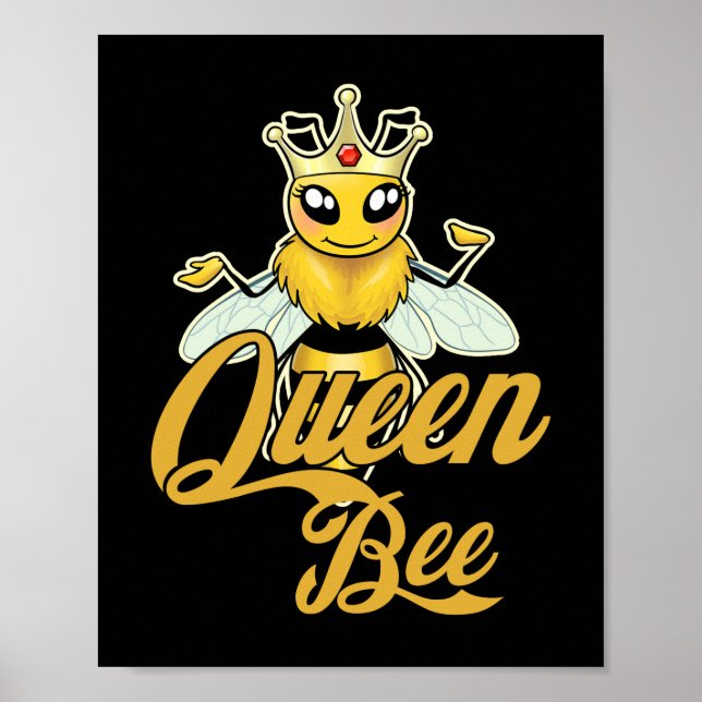 Poster Queen Bee Crown Honey Bee Hive Don (Devant)