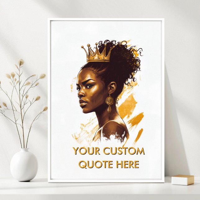 Poster Queen Crown Portrait-Create Your Own Motivational  (Queen Crown Portrait Create Your Own Motivational Poster)