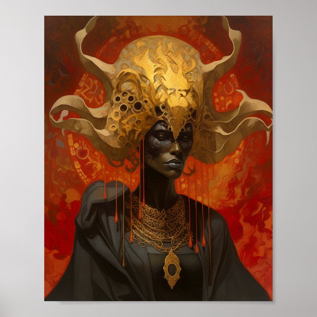 Poster Queen Goddess Imaginaire Art (Devant)