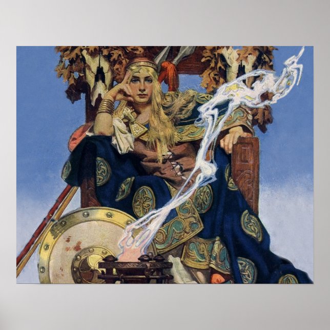 Poster Queen Maeve Warrior Princess Imaginaire Art (Devant)