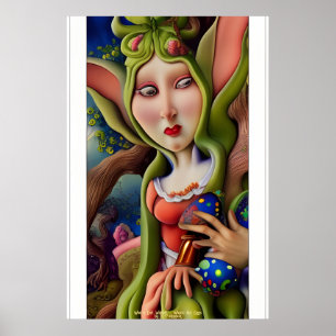 Poster Queen of Eggs - AI Imaginaire Surréaliste Art Impr