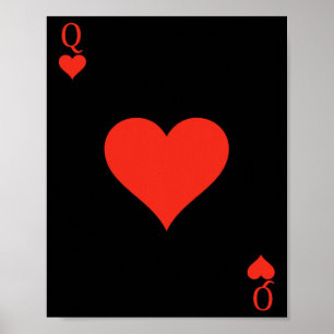 Poster Queen Of Hearts Costume Deck De Cartes Jouer Carte