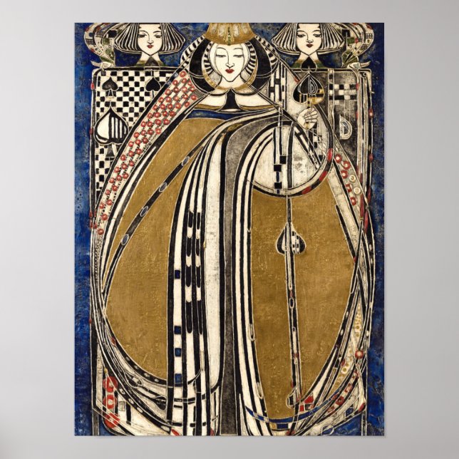 Poster Queen of Spades par Margaret Macdonald Mackintosh (Devant)