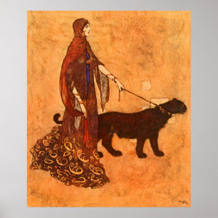 Poster Queen of the Ebony Isles Edmund Dulac Art