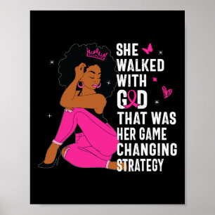 Poster Queen Rose Ruban Le mois de sensibilisation au can