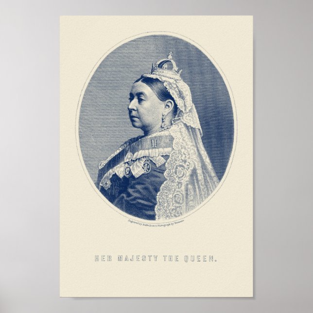 Poster Queen Victoria Engraving - Sa Majesté la Reine (Devant)